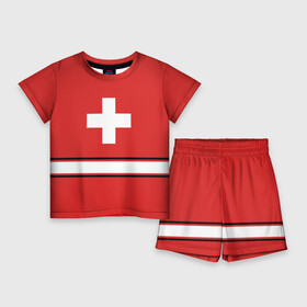 Детский костюм с шортами 3D с принтом Сборная Швейцарии в Белгороде,  |  | hockey | sport | switzerland | герб | надписи | сборная хоккея | сборная швейцарии | символика | спорт | спортсмен | форма | хоккей | чемпионат | чемпионат 2019