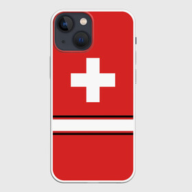 Чехол для iPhone 13 mini с принтом Сборная Швейцарии в Белгороде,  |  | hockey | sport | switzerland | герб | надписи | сборная хоккея | сборная швейцарии | символика | спорт | спортсмен | форма | хоккей | чемпионат | чемпионат 2019