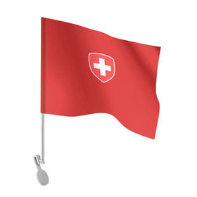Флаг для автомобиля с принтом Сборная Швейцарии в Белгороде, 100% полиэстер | Размер: 30*21 см | hockey | sport | switzerland | герб | надписи | сборная хоккея | сборная швейцарии | символика | спорт | спортсмен | форма | хоккей | чемпионат | чемпионат 2019