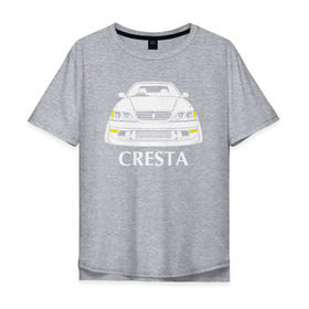 Мужская футболка хлопок Oversize с принтом Toyota Cresta JZX100 в Белгороде, 100% хлопок | свободный крой, круглый ворот, “спинка” длиннее передней части | cresta jzx100 | jzx100 | toyota | toyota cresta | toyota cresta jzx100
