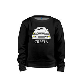 Детский свитшот хлопок с принтом Toyota Cresta JZX100 в Белгороде, 100% хлопок | круглый вырез горловины, эластичные манжеты, пояс и воротник | cresta jzx100 | jzx100 | toyota | toyota cresta | toyota cresta jzx100