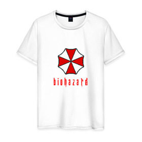 Мужская футболка хлопок с принтом BIOHAZARD в Белгороде, 100% хлопок | прямой крой, круглый вырез горловины, длина до линии бедер, слегка спущенное плечо. | 