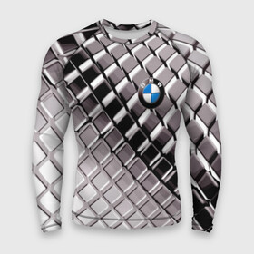 Мужской рашгард 3D с принтом BMW в Белгороде,  |  | bmw | metal | pattern | prestige | бмв | металл | престиж | узор