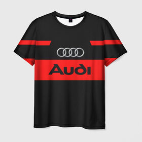 Мужская футболка 3D с принтом Audi Carbon в Белгороде, 100% полиэфир | прямой крой, круглый вырез горловины, длина до линии бедер | audi | carbon | corbon | авто | автомобиль | ауди | гонки | карбон | корбон | машина | машинка | машины | мото | тачила | тачка