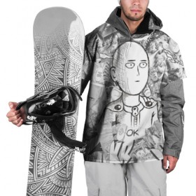 Накидка на куртку 3D с принтом One-Punch Man в Белгороде, 100% полиэстер |  | anime | one punch man | saitama | аниме | ван панч мен | ванпанчмен | сайтама