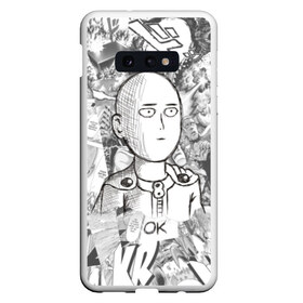 Чехол для Samsung S10E с принтом One-Punch Man в Белгороде, Силикон | Область печати: задняя сторона чехла, без боковых панелей | anime | one punch man | saitama | аниме | ван панч мен | ванпанчмен | сайтама