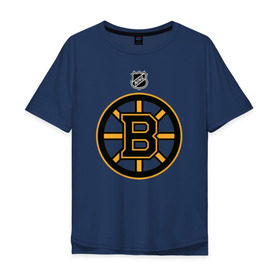 Мужская футболка хлопок Oversize с принтом Boston Bruins NHL в Белгороде, 100% хлопок | свободный крой, круглый ворот, “спинка” длиннее передней части | Тематика изображения на принте: boston | boston bruins | hockey | nhl | бостон | бостон брюинз | кубок стенли | нхл | спорт | хоккей | шайба