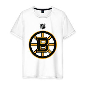 Мужская футболка хлопок с принтом Boston Bruins NHL в Белгороде, 100% хлопок | прямой крой, круглый вырез горловины, длина до линии бедер, слегка спущенное плечо. | boston | boston bruins | hockey | nhl | бостон | бостон брюинз | кубок стенли | нхл | спорт | хоккей | шайба