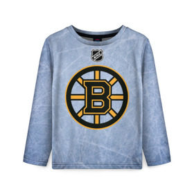 Детский лонгслив 3D с принтом Boston Bruins в Белгороде, 100% полиэстер | длинные рукава, круглый вырез горловины, полуприлегающий силуэт
 | boston | boston bruins | hockey | nhl | бостон | бостон брюинз | кубок стенли | нхл | спорт | хоккей | шайба