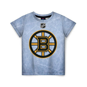 Детская футболка 3D с принтом Boston Bruins в Белгороде, 100% гипоаллергенный полиэфир | прямой крой, круглый вырез горловины, длина до линии бедер, чуть спущенное плечо, ткань немного тянется | Тематика изображения на принте: boston | boston bruins | hockey | nhl | бостон | бостон брюинз | кубок стенли | нхл | спорт | хоккей | шайба