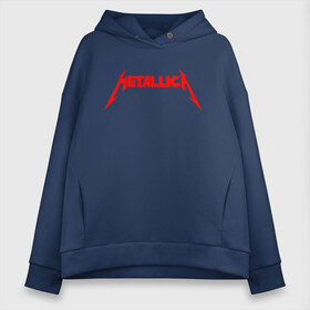 Женское худи Oversize хлопок с принтом METALLICA RED LOGO в Белгороде, френч-терри — 70% хлопок, 30% полиэстер. Мягкий теплый начес внутри —100% хлопок | боковые карманы, эластичные манжеты и нижняя кромка, капюшон на магнитной кнопке | Тематика изображения на принте: matters metallica | music | nothing else | rock | trash metal | группа | музыка | музыканты | рок | трэш металл