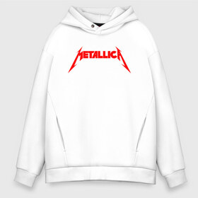 Мужское худи Oversize хлопок с принтом METALLICA RED LOGO в Белгороде, френч-терри — 70% хлопок, 30% полиэстер. Мягкий теплый начес внутри —100% хлопок | боковые карманы, эластичные манжеты и нижняя кромка, капюшон на магнитной кнопке | Тематика изображения на принте: matters metallica | music | nothing else | rock | trash metal | группа | музыка | музыканты | рок | трэш металл