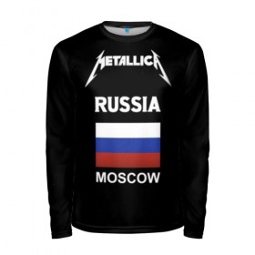 Мужской лонгслив 3D с принтом Metallica в Белгороде, 100% полиэстер | длинные рукава, круглый вырез горловины, полуприлегающий силуэт | metallica | moscow | russia | андеграунд | легенда рока | метал | металлика | москва | музыка | рок | россия | хард рок | хеви метал