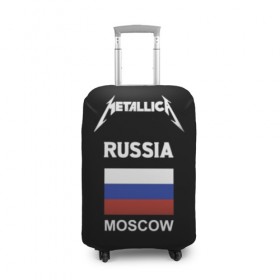 Чехол для чемодана 3D с принтом Metallica в Белгороде, 86% полиэфир, 14% спандекс | двустороннее нанесение принта, прорези для ручек и колес | metallica | moscow | russia | андеграунд | легенда рока | метал | металлика | москва | музыка | рок | россия | хард рок | хеви метал