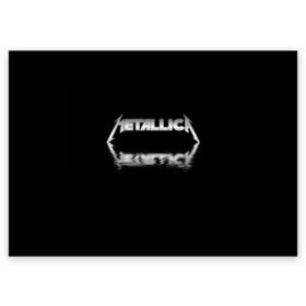 Поздравительная открытка с принтом Metallica в Белгороде, 100% бумага | плотность бумаги 280 г/м2, матовая, на обратной стороне линовка и место для марки
 | guitar | hard | heavymetal | metal | metallica | music | rock | гитара | картинка | картинки | метал | металика | металлика | мода | музыка | рок | тренд | тренды | треш | трэш | тяжелый | хард