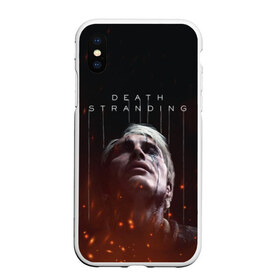 Чехол для iPhone XS Max матовый с принтом DEATH STRANDING - Cliff в Белгороде, Силикон | Область печати: задняя сторона чехла, без боковых панелей | cliff | death | game | games | hideo | kojima | logo | mads | mikkelsen | norman | porter | reedus | sam | stranding | дес | игра | игры | клифф | кодзима | лого | миккельсен | портер | ридус | стрендинг | сэм | хидео