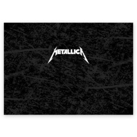 Поздравительная открытка с принтом METALLICA в Белгороде, 100% бумага | плотность бумаги 280 г/м2, матовая, на обратной стороне линовка и место для марки
 | Тематика изображения на принте: matters metallica | music | nothing else | rock | trash metal | группа | металлика | музыка | музыканты | рок | трэш металл