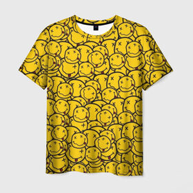 Мужская футболка 3D с принтом NIRVANA в Белгороде, 100% полиэфир | прямой крой, круглый вырез горловины, длина до линии бедер | music | nirvana | rip smile | rock | smile | группа | курт кобейн | музыка | нирвана | рок | смайл
