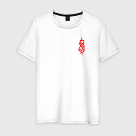 Мужская футболка хлопок с принтом Slipknot в Белгороде, 100% хлопок | прямой крой, круглый вырез горловины, длина до линии бедер, слегка спущенное плечо. | slipknot | slipknot футболка | слипкнот | слипонт | футболка слипкнот