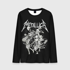 Мужской лонгслив 3D с принтом Metallica в Белгороде, 100% полиэстер | длинные рукава, круглый вырез горловины, полуприлегающий силуэт | album | black | concert | heavy | kirk | metal | metallica | music | rock | tolls | джеймс хэтфилд | кирк хэмметт | клифф бёртон | ларс ульрих | метал | металлика | трэш