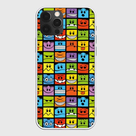 Чехол для iPhone 12 Pro Max с принтом Эмодзи в Белгороде, Силикон |  | blue | bright | emoji | emotion | funny | green | orange | purple | red | smiley face | yellow | желтый | забавный | зеленый | красный | лицо | оранжевый | смайлик | смешной | фиолетовый | эмодзи | эмоция | яркий