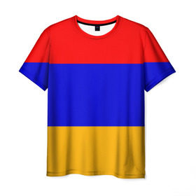 Мужская футболка 3D с принтом Армения. Флаг. в Белгороде, 100% полиэфир | прямой крой, круглый вырез горловины, длина до линии бедер | армения | армянский | государство | знамя | кавказ | республика | символ | снг | ссср | страна | флаг