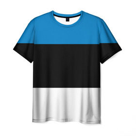 Мужская футболка 3D с принтом Эстония. Флаг. в Белгороде, 100% полиэфир | прямой крой, круглый вырез горловины, длина до линии бедер | балтии | государство | прибалтика | республика | снг | ссср | страна | страны | эстония
