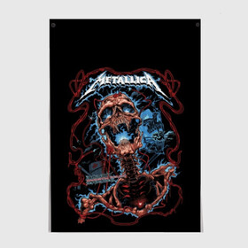 Постер с принтом Metallica в Белгороде, 100% бумага
 | бумага, плотность 150 мг. Матовая, но за счет высокого коэффициента гладкости имеет небольшой блеск и дает на свету блики, но в отличии от глянцевой бумаги не покрыта лаком | metallica | группа | метал | металлика | музыка | песни | рок