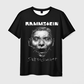 Мужская футболка 3D с принтом Rammstein в Белгороде, 100% полиэфир | прямой крой, круглый вырез горловины, длина до линии бедер | du hast | heavy | herzeleid | metal | mutter | rammstein | reise | rosenrot | sehnsucht | till lindemann | группа | метал | рамштайн | рок | тилль линдеманн | хард