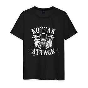 Мужская футболка хлопок с принтом Kottak Attack в Белгороде, 100% хлопок | прямой крой, круглый вырез горловины, длина до линии бедер, слегка спущенное плечо. | scorpions | альбом | джеймс коттак