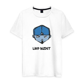 Мужская футболка хлопок с принтом Limp Bizkit в Белгороде, 100% хлопок | прямой крой, круглый вырез горловины, длина до линии бедер, слегка спущенное плечо. | dj lethal | американская | группа | джон отто | ню метал | рок | рэп | уэс борланд | фред дёрст