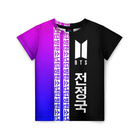 Детская футболка 3D с принтом BTS (Jeon Jungkook) в Белгороде, 100% гипоаллергенный полиэфир | прямой крой, круглый вырез горловины, длина до линии бедер, чуть спущенное плечо, ткань немного тянется | bts | k pop | pop | бтс | к поп | любовь | поп