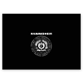 Поздравительная открытка с принтом Rammstein в Белгороде, 100% бумага | плотность бумаги 280 г/м2, матовая, на обратной стороне линовка и место для марки
 | rammstein | till lindemann | берлин | германия | металл | музыка | рамштайн | тилль линдеманн