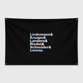 Флаг-баннер с принтом Rammstein в Белгороде, 100% полиэстер | размер 67 х 109 см, плотность ткани — 95 г/м2; по краям флага есть четыре люверса для крепления | Тематика изображения на принте: rammstein | till lindemann | берлин | германия | металл | музыка | рамштайн | тилль линдеманн