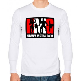 Мужской лонгслив хлопок с принтом Бодибилдинг Heavy Metal Gym в Белгороде, 100% хлопок |  | heavy metal gym | heavymetalgym | hmgym | атлет | бодибилдер | бодибилдинг | качок | кроссфит | лого | пауэрлифтинг | силовые тренировки | становая тяга | стронгмэн | тренажерный зал | штанга