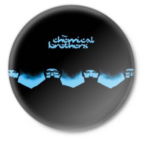 Значок с принтом The Chemical Brothers в Белгороде,  металл | круглая форма, металлическая застежка в виде булавки | 