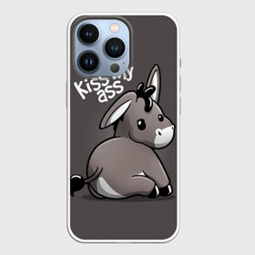 Чехол для iPhone 13 Pro с принтом Мягкий ослик в Белгороде,  |  | bach | best | comedy | daily | funny | kiss | my | soft | vines | vlogger | vlogs | комедия | мягкий | осел | ослик | поцелуй | прикол | серый | смешной
