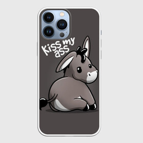 Чехол для iPhone 13 Pro Max с принтом Мягкий ослик в Белгороде,  |  | bach | best | comedy | daily | funny | kiss | my | soft | vines | vlogger | vlogs | комедия | мягкий | осел | ослик | поцелуй | прикол | серый | смешной