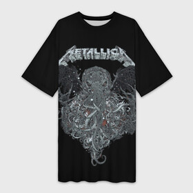 Платье-футболка 3D с принтом Metallica в Белгороде,  |  | album | black | concert | heavy | kirk | metal | metallica | music | rock | tolls | джеймс хэтфилд | кирк хэмметт | клифф бёртон | ларс ульрих | метал | металлика | трэш