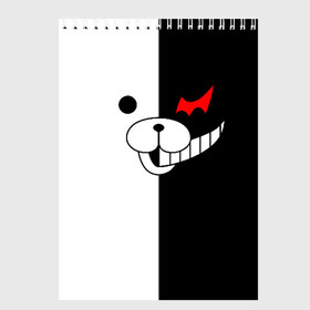 Скетчбук с принтом MONOKUMA (КАПЮШОН) | МОНОКУМА в Белгороде, 100% бумага
 | 48 листов, плотность листов — 100 г/м2, плотность картонной обложки — 250 г/м2. Листы скреплены сверху удобной пружинной спиралью | Тематика изображения на принте: anime | bear | black  white | danganronpa | kurokuma | monodam | monokuma | monomi | monotaro | pink | rabbit | school | shirokuma | аниме | главарь | мoноми | монокума | черно белый | школа