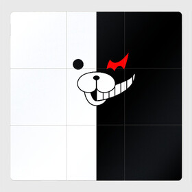 Магнитный плакат 3Х3 с принтом MONOKUMA (КАПЮШОН) | МОНОКУМА в Белгороде, Полимерный материал с магнитным слоем | 9 деталей размером 9*9 см | anime | bear | black  white | danganronpa | kurokuma | monodam | monokuma | monomi | monotaro | pink | rabbit | school | shirokuma | аниме | главарь | мoноми | монокума | черно белый | школа