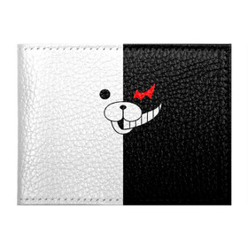 Обложка для студенческого билета с принтом MONOKUMA (КАПЮШОН) | МОНОКУМА в Белгороде, натуральная кожа | Размер: 11*8 см; Печать на всей внешней стороне | Тематика изображения на принте: anime | bear | black  white | danganronpa | kurokuma | monodam | monokuma | monomi | monotaro | pink | rabbit | school | shirokuma | аниме | главарь | мoноми | монокума | черно белый | школа