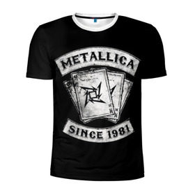 Мужская футболка 3D спортивная с принтом Metallica в Белгороде, 100% полиэстер с улучшенными характеристиками | приталенный силуэт, круглая горловина, широкие плечи, сужается к линии бедра | Тематика изображения на принте: album | black | concert | heavy | kirk | metal | metallica | music | rock | tolls | джеймс хэтфилд | кирк хэмметт | клифф бёртон | ларс ульрих | метал | металлика | трэш