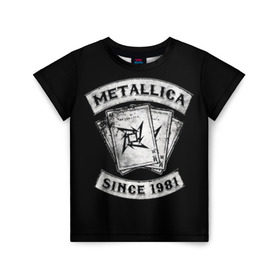 Детская футболка 3D с принтом Metallica в Белгороде, 100% гипоаллергенный полиэфир | прямой крой, круглый вырез горловины, длина до линии бедер, чуть спущенное плечо, ткань немного тянется | album | black | concert | heavy | kirk | metal | metallica | music | rock | tolls | джеймс хэтфилд | кирк хэмметт | клифф бёртон | ларс ульрих | метал | металлика | трэш