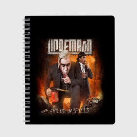 Тетрадь с принтом Rammstein в Белгороде, 100% бумага | 48 листов, плотность листов — 60 г/м2, плотность картонной обложки — 250 г/м2. Листы скреплены сбоку удобной пружинной спиралью. Уголки страниц и обложки скругленные. Цвет линий — светло-серый
 | Тематика изображения на принте: du hast | heavy | herzeleid | metal | mutter | rammstein | reise | rosenrot | sehnsucht | till lindemann | группа | метал | рамштайн | рок | тилль линдеманн | хард