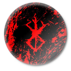 Значок с принтом BERSERK в Белгороде,  металл | круглая форма, металлическая застежка в виде булавки | anime | berserk | heroes | knight | manga | аниме | берсерк | герои | манга | рыцарь