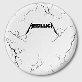 Значок с принтом METALLICA в Белгороде,  металл | круглая форма, металлическая застежка в виде булавки | matters metallica | music | nothing else | rock | trash metal | группа | музыка | музыканты | рок | трэш металл