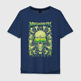Мужская футболка хлопок Oversize с принтом Megadeth в Белгороде, 100% хлопок | свободный крой, круглый ворот, “спинка” длиннее передней части | американская | группа | дэйв мастейн | кико лоурейро | марти фридман | метал | треш метал | трэш | хеви метал