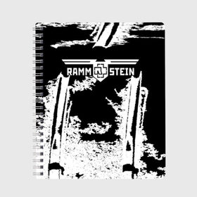 Тетрадь с принтом Rammstein в Белгороде, 100% бумага | 48 листов, плотность листов — 60 г/м2, плотность картонной обложки — 250 г/м2. Листы скреплены сбоку удобной пружинной спиралью. Уголки страниц и обложки скругленные. Цвет линий — светло-серый
 | du hast | heavy | herzeleid | metal | mutter | rammstein | reise | rosenrot | sehnsucht | till lindemann | группа | метал | рамштайн | рок | тилль линдеманн | хард