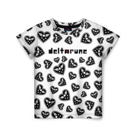 Детская футболка 3D с принтом DELTARUNE в Белгороде, 100% гипоаллергенный полиэфир | прямой крой, круглый вырез горловины, длина до линии бедер, чуть спущенное плечо, ткань немного тянется | delta r | delta rune | deltarune | deltarune 2 | deltarune сердце. | дельта | дельта руна